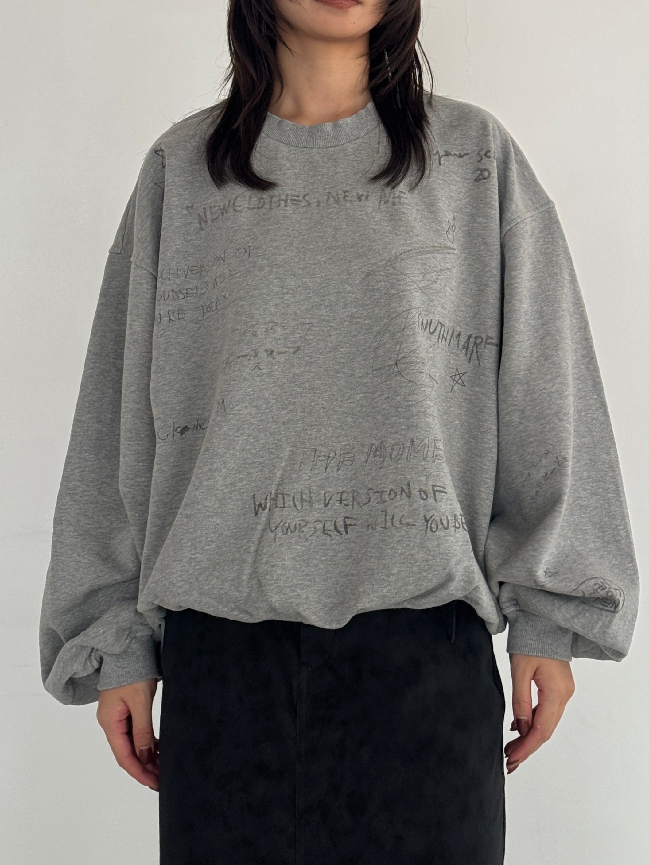 (仮商品名)メッセージスウェット(unisex)/gray