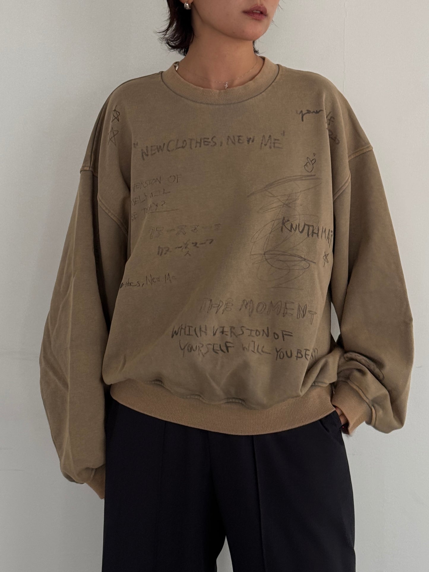 (仮商品名)メッセージスウェット(unisex)/beige