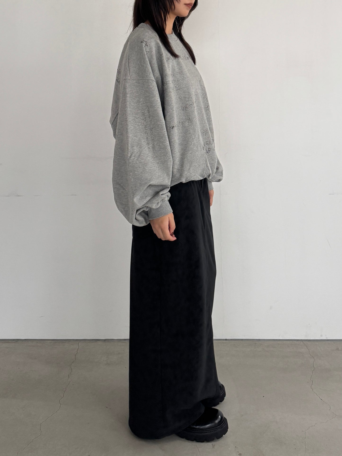 (仮商品名)メッセージスウェット(unisex)/gray