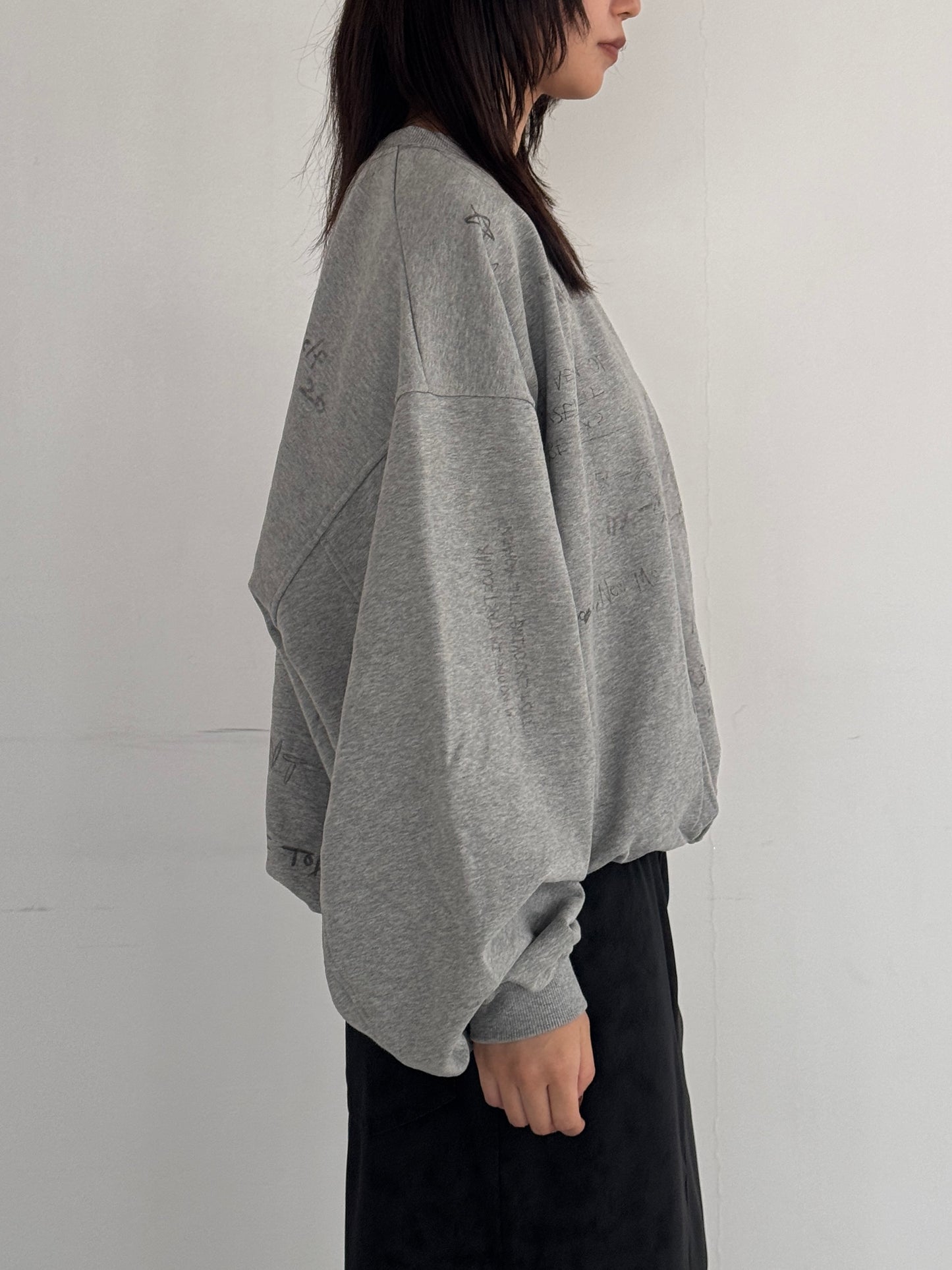 (仮商品名)メッセージスウェット(unisex)/gray