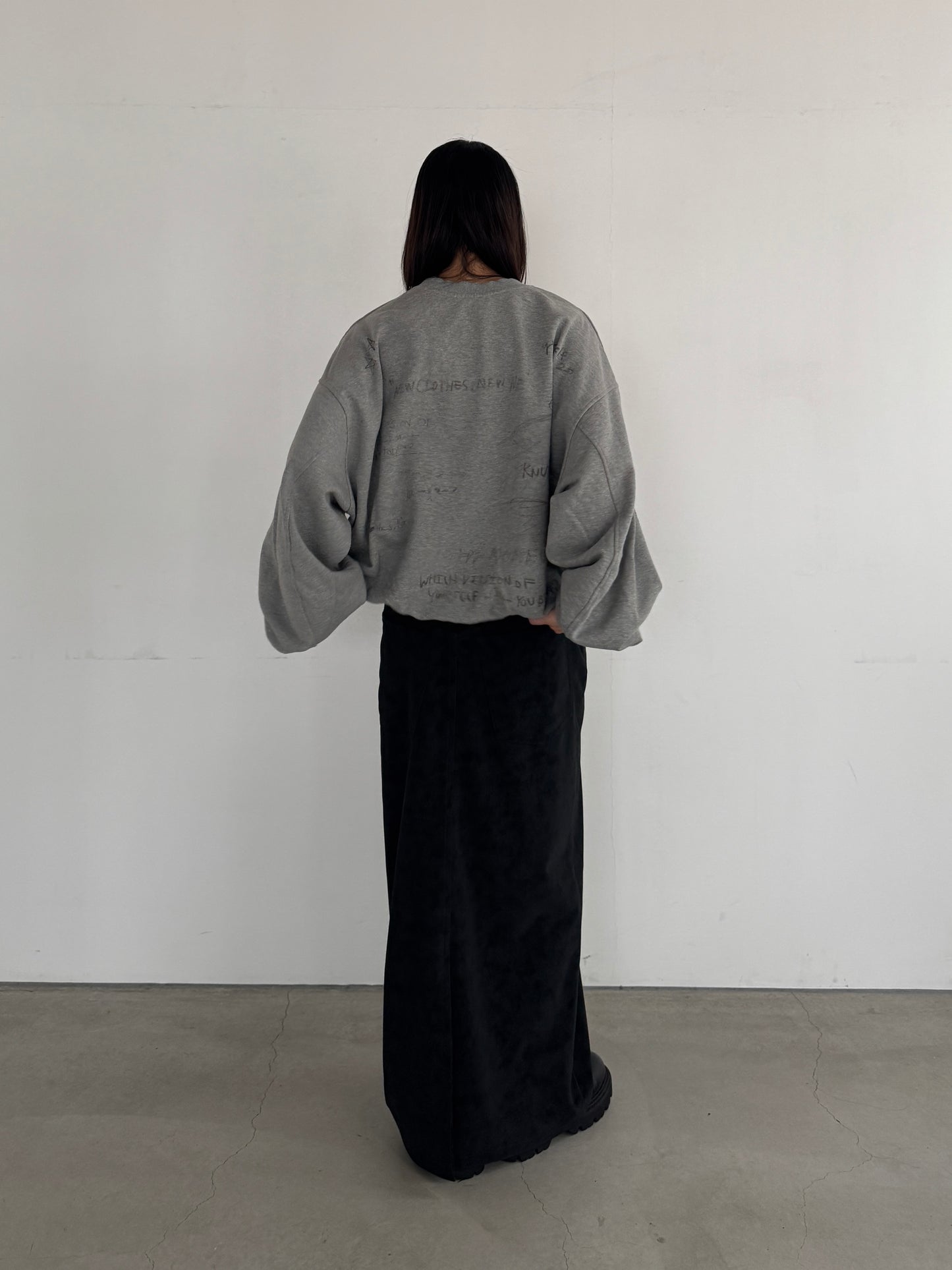 (仮商品名)メッセージスウェット(unisex)/gray