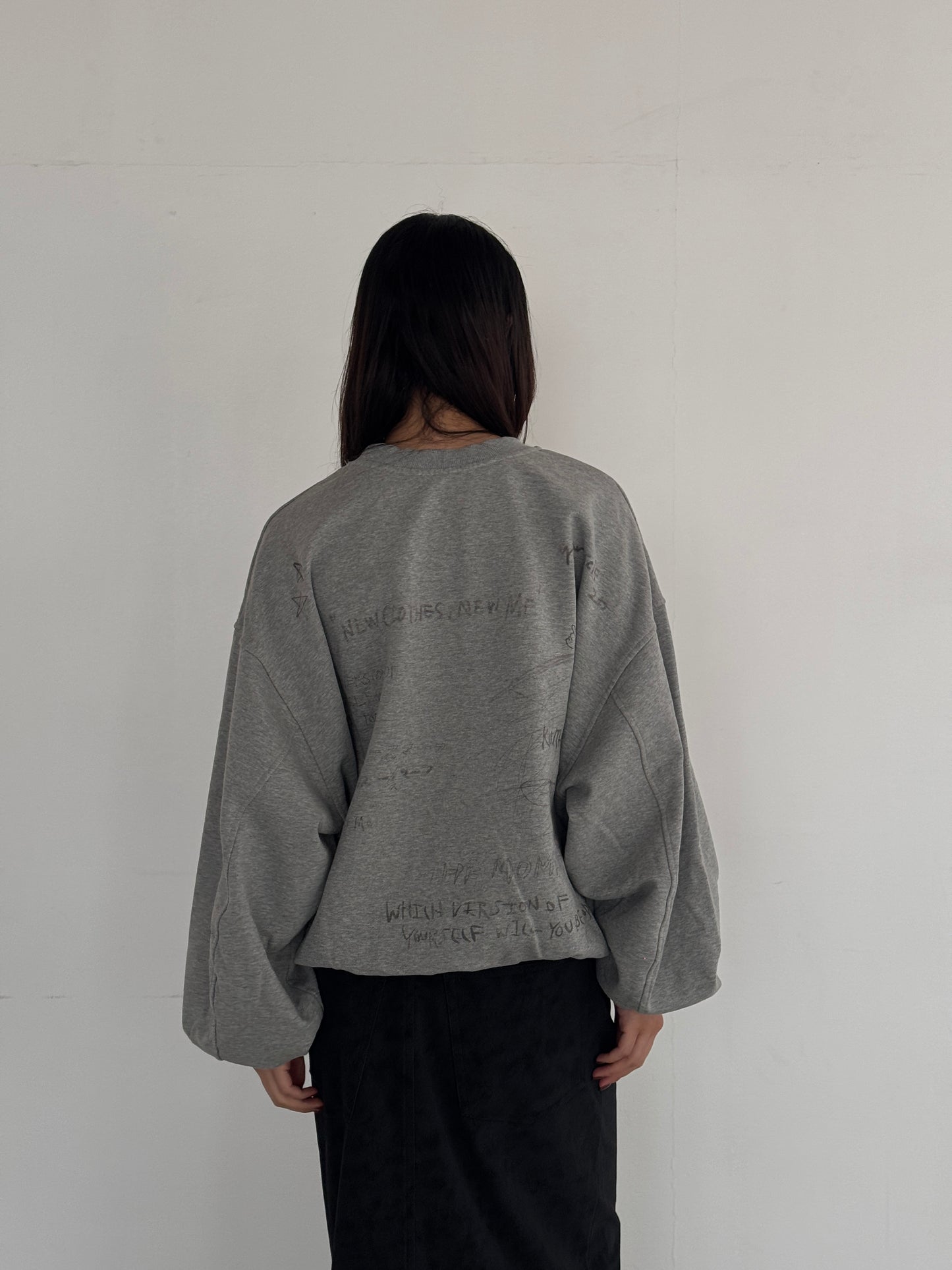 (仮商品名)メッセージスウェット(unisex)/gray