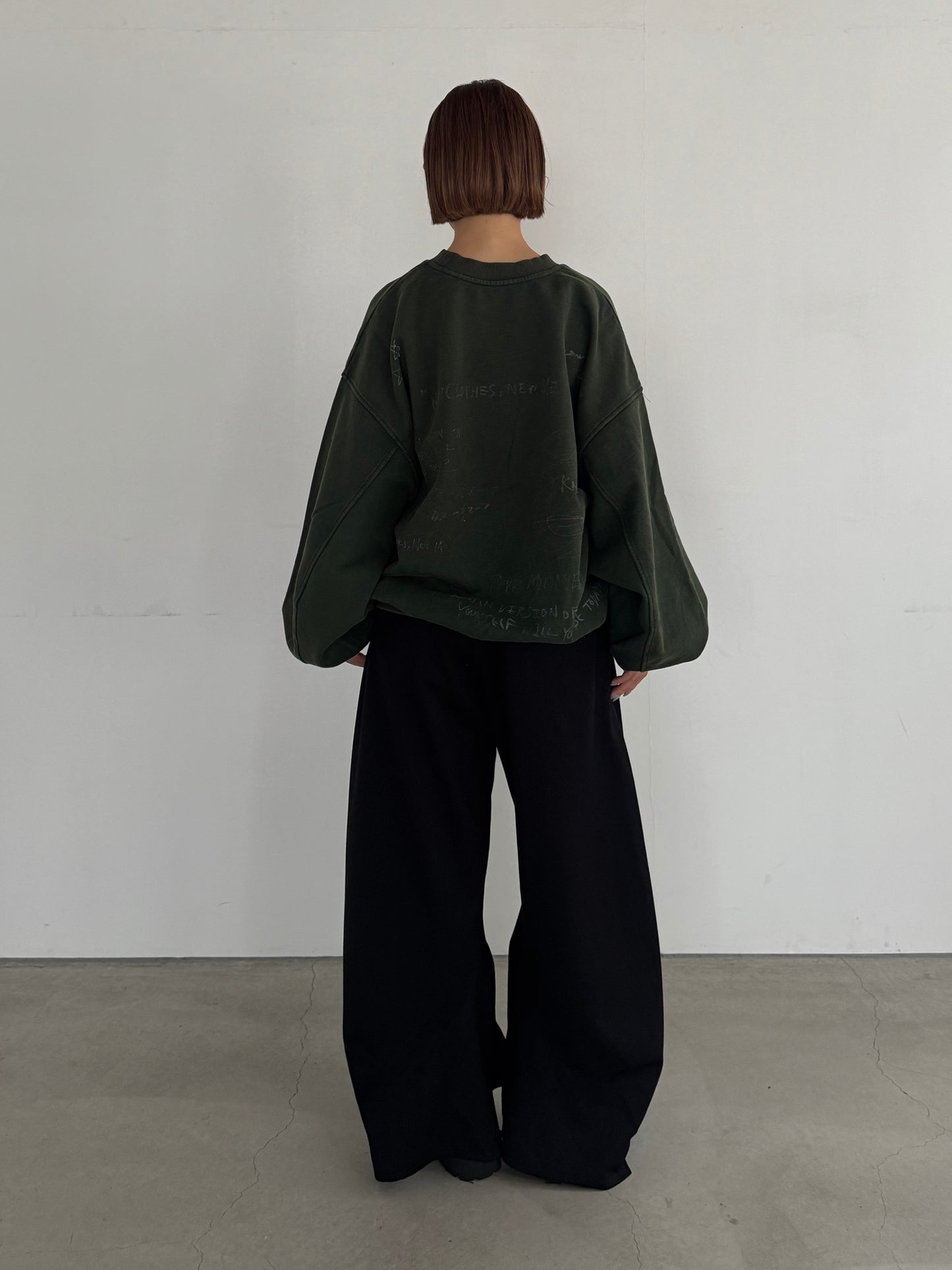 (仮商品名)メッセージスウェット(unisex)/green