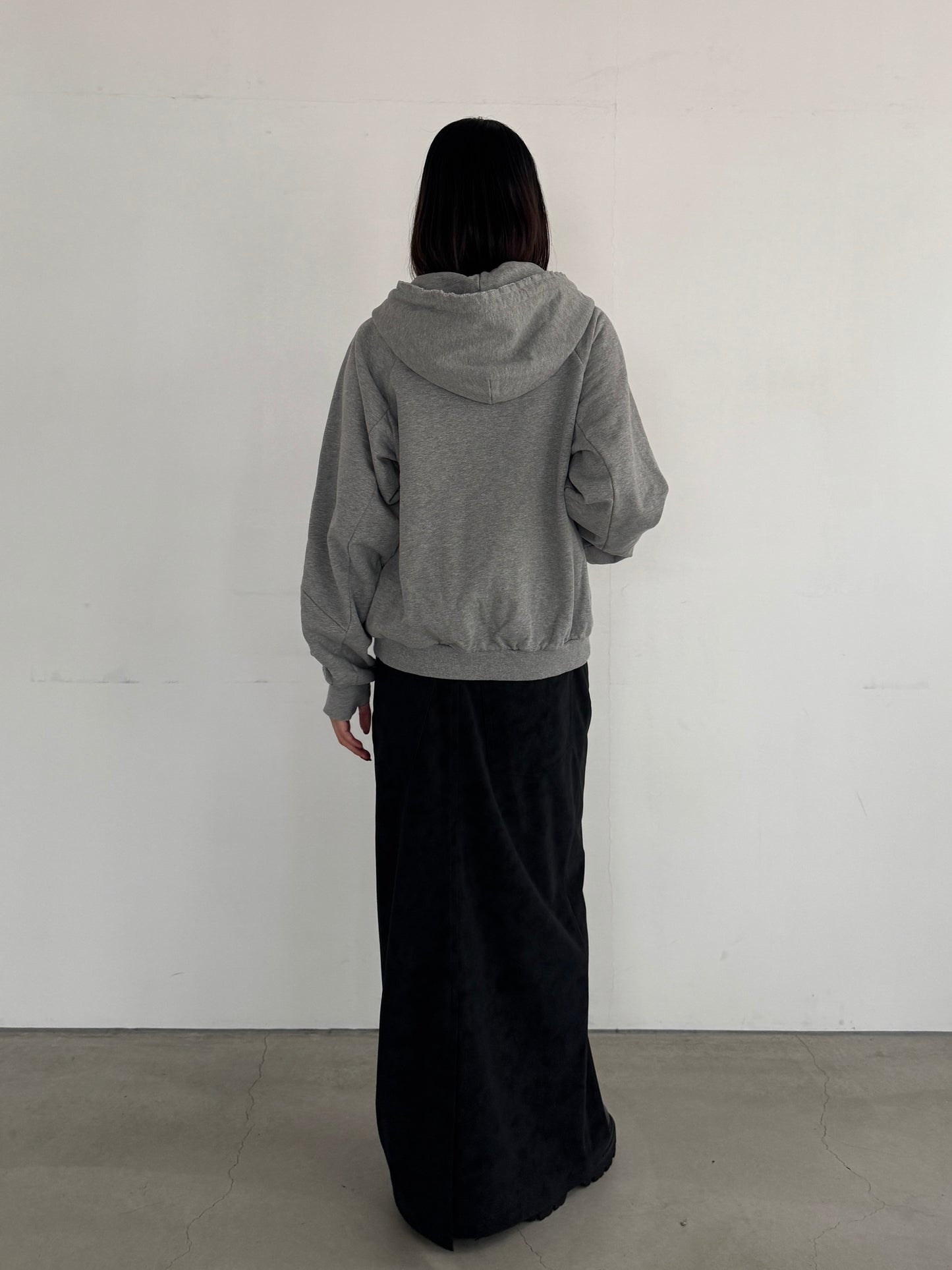 (仮商品名)ダメージフーディー/gray