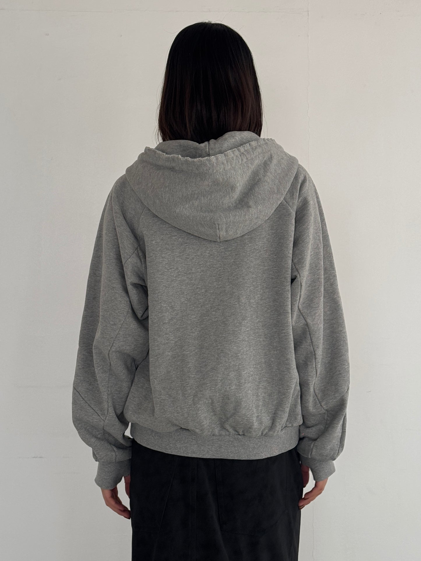 (仮商品名)ダメージフーディー/gray