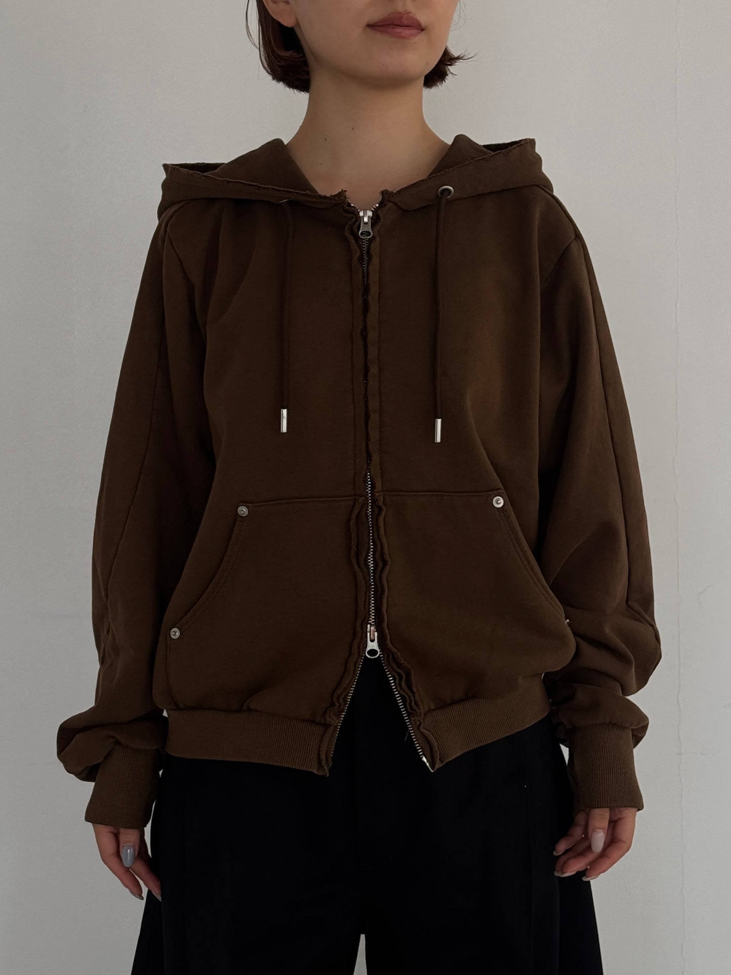 (仮商品名)ダメージフーディー/brown