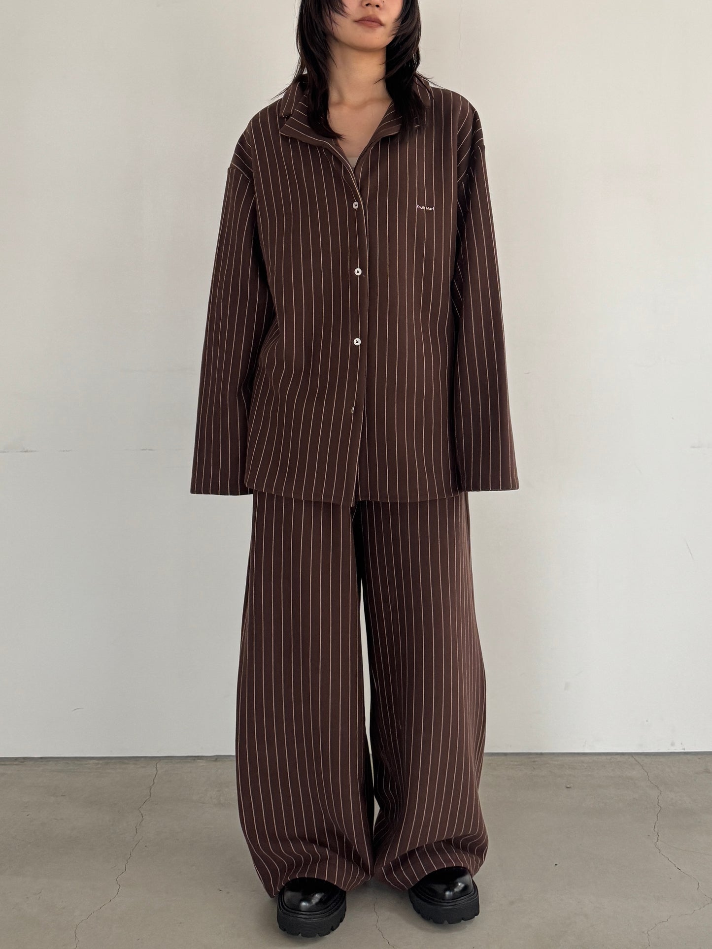 (仮商品名)パジャマトップス(unisex)/brown