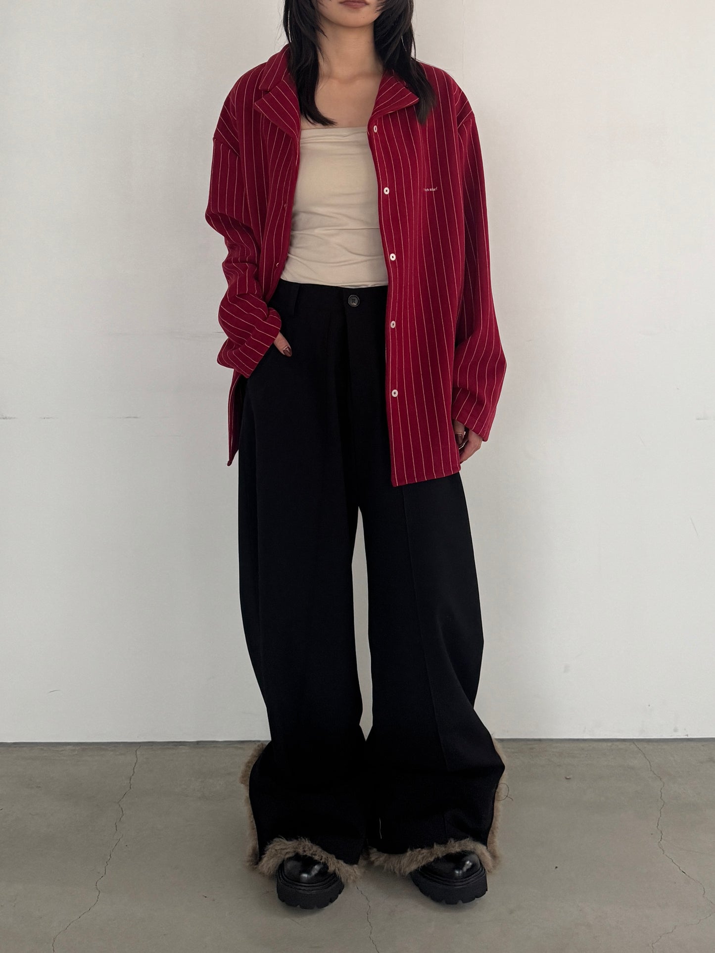 (仮商品名)パジャマトップス(unisex)/red