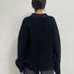 (仮商品名)デニムドッキングニット(unisex)/black