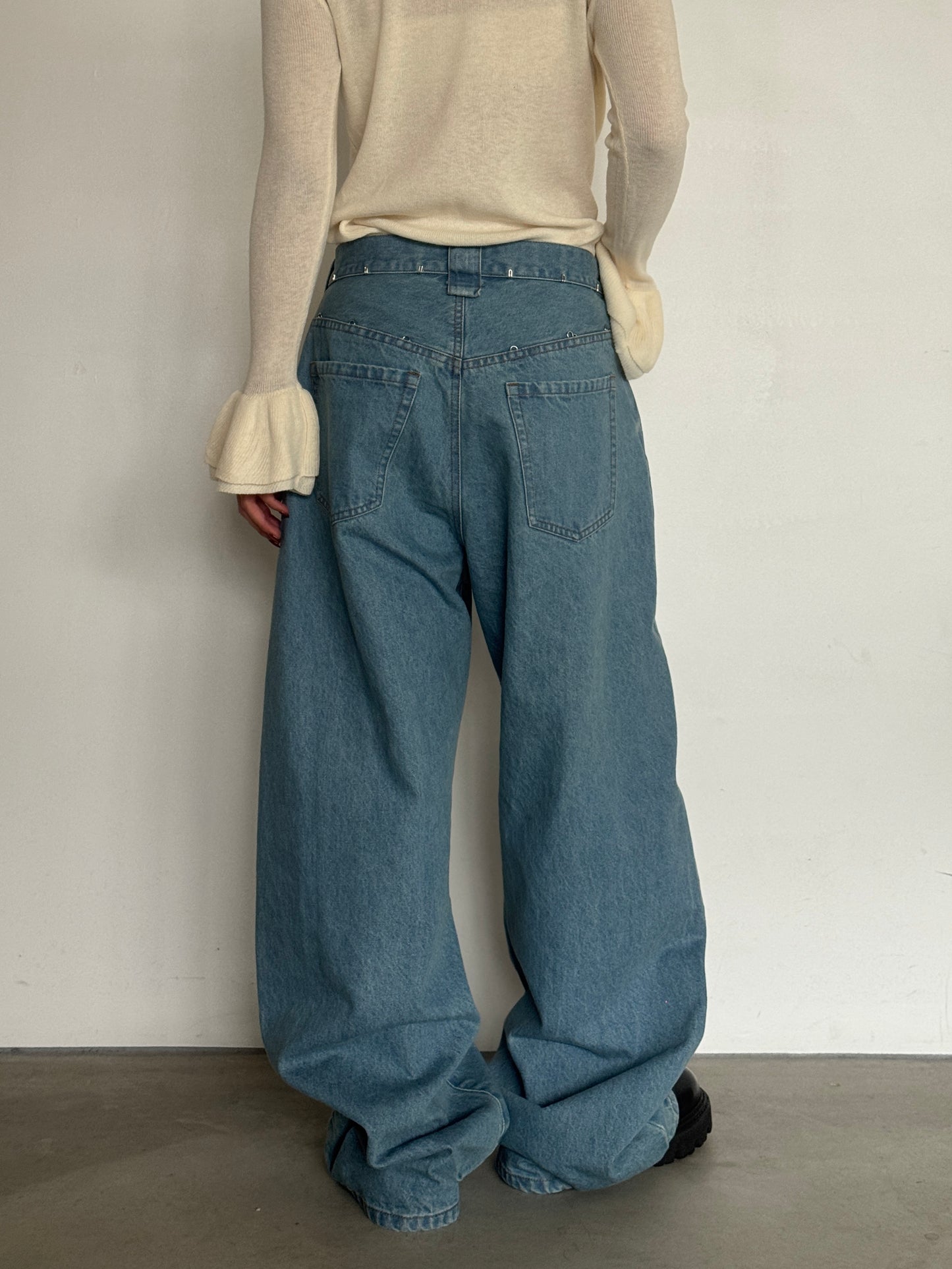 (仮商品名)変形デニムパンツ(unisex)/blue