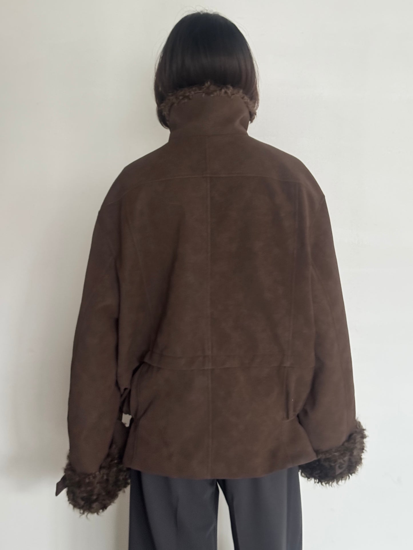 (仮商品名)2wayトレンチムートン(unisex)/brown