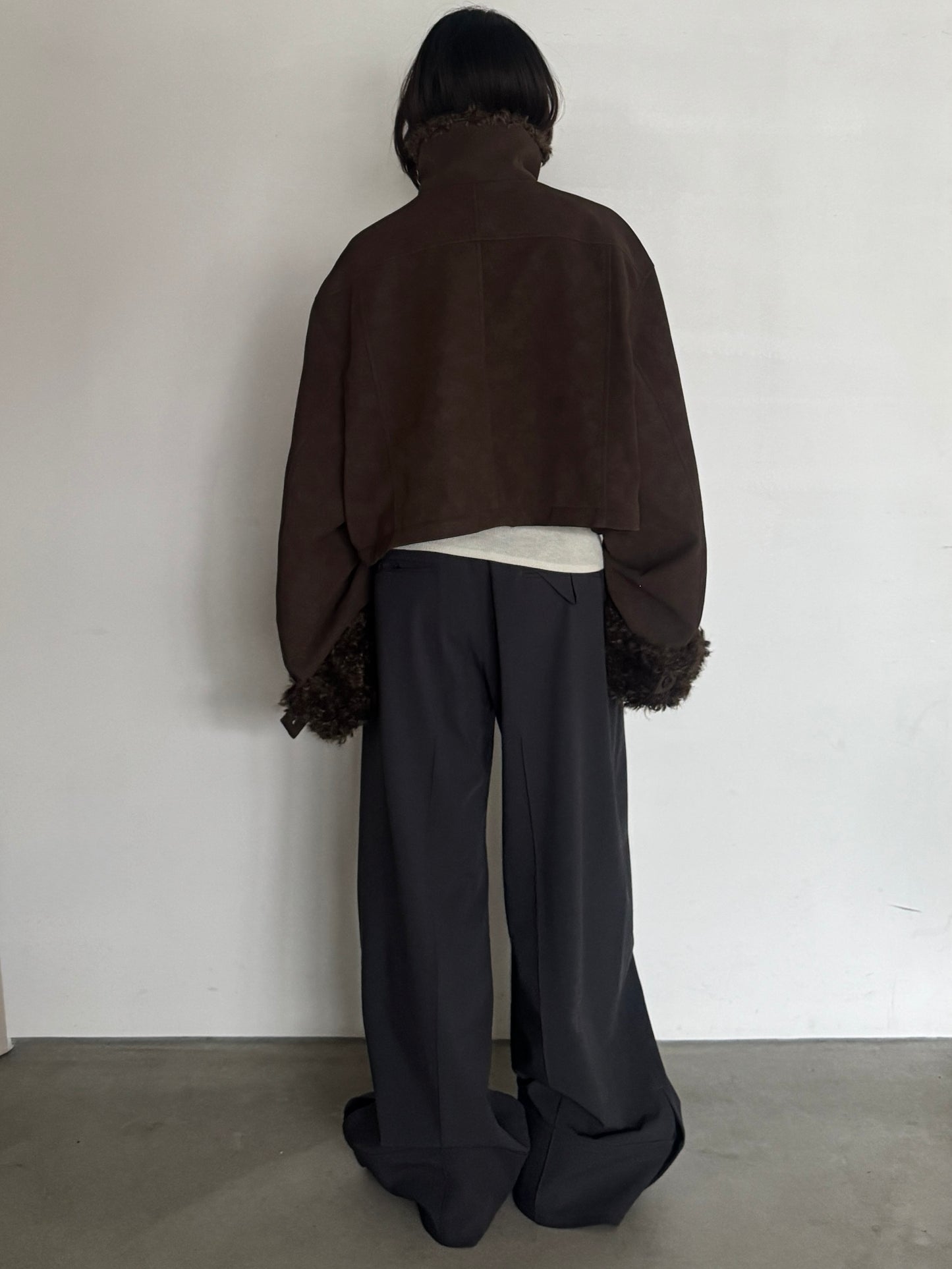 (仮商品名)2wayトレンチムートン(unisex)/brown