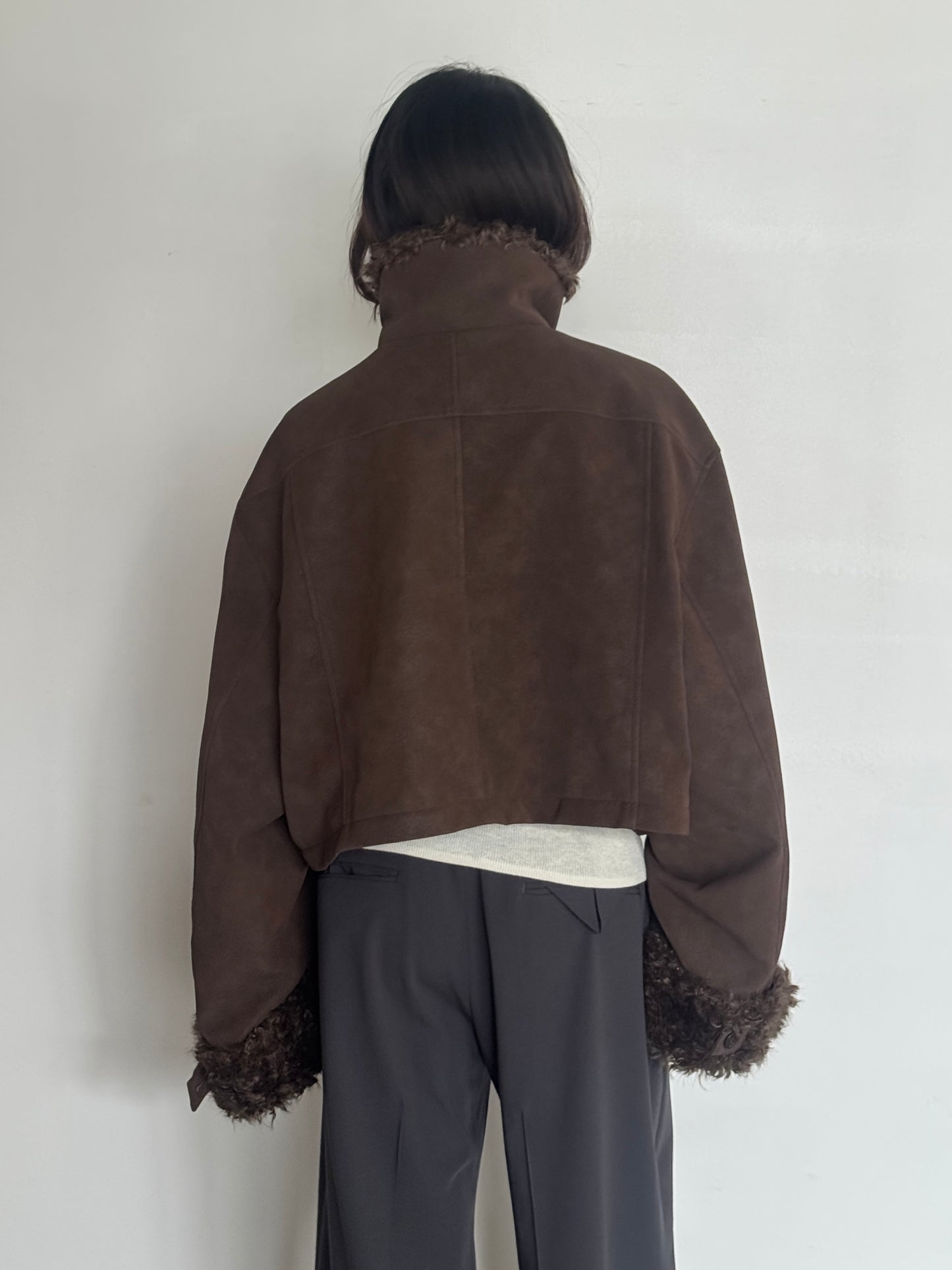 (仮商品名)2wayトレンチムートン(unisex)/brown