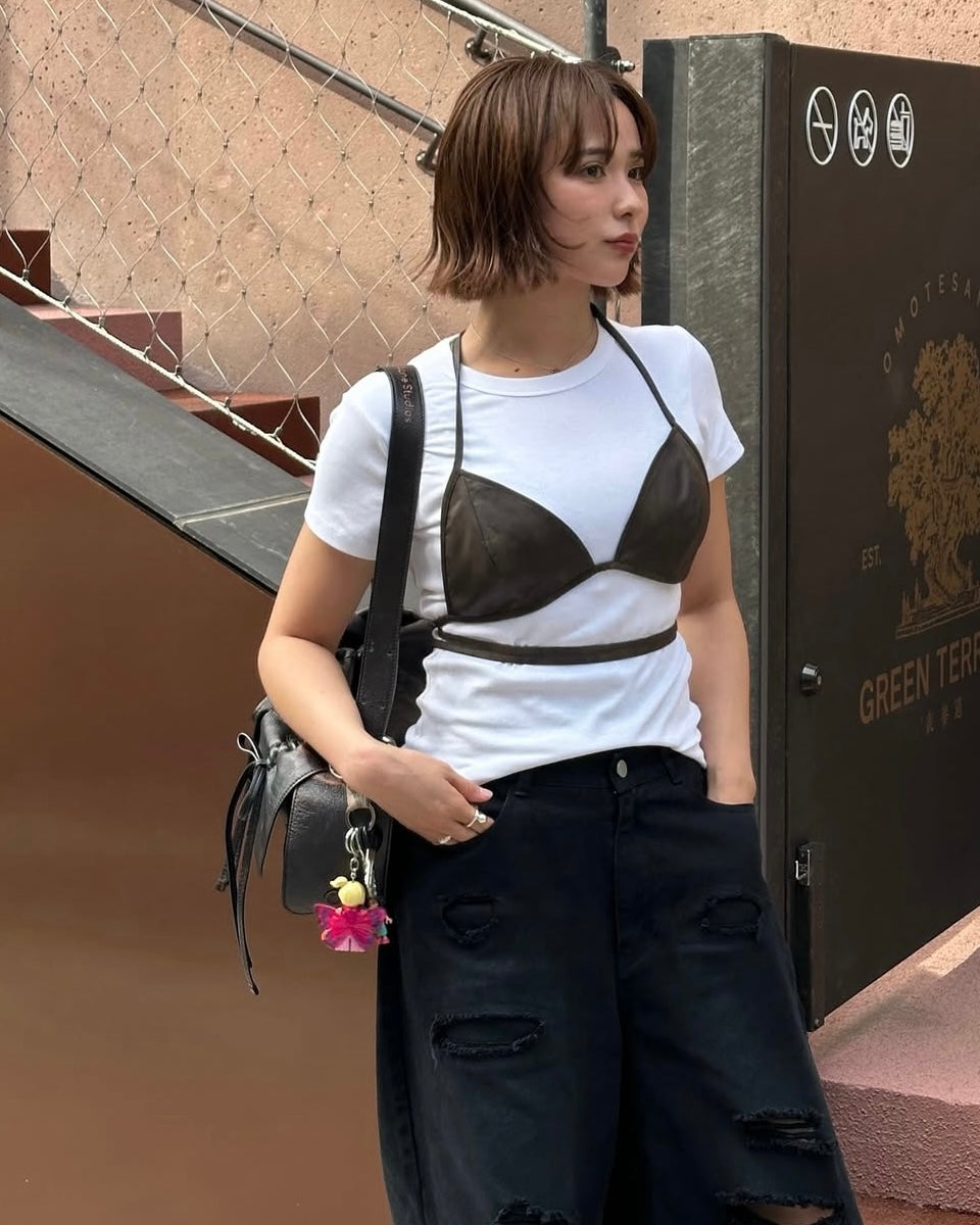 wrap leather bustier | KNUTH MARF