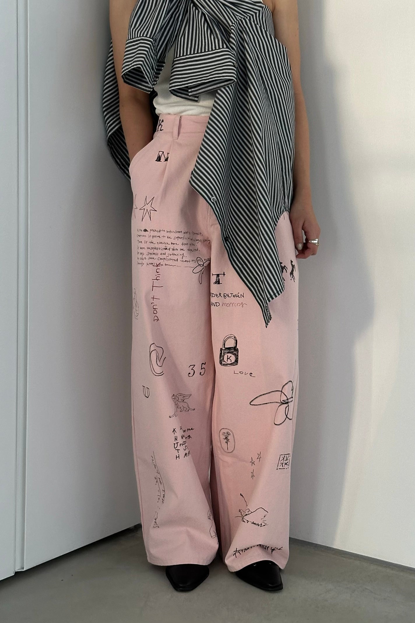 high waist tattoo pants (Kotoka Izumi collab) | KNUTH MARF