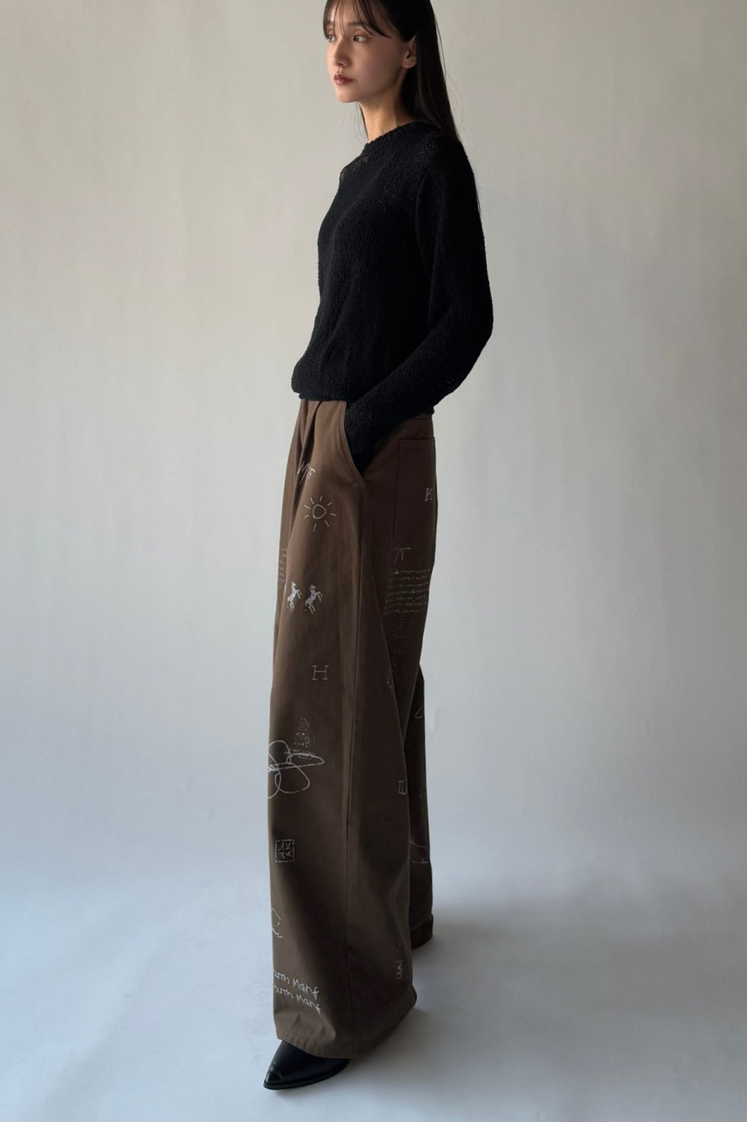 high waist tattoo pants (Kotoka Izumi collab) | KNUTH MARF