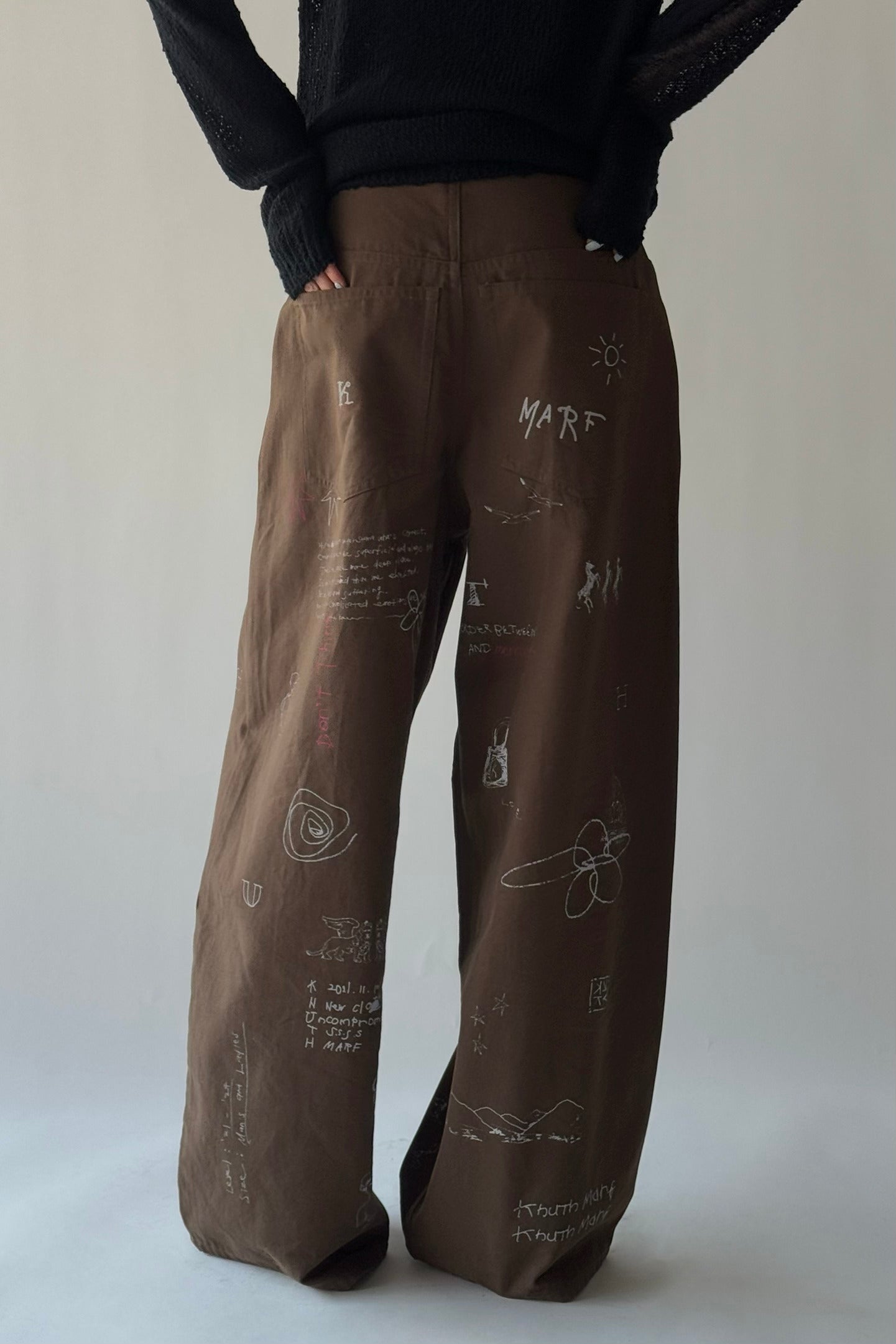 high waist tattoo pants (Kotoka Izumi collab) | KNUTH MARF