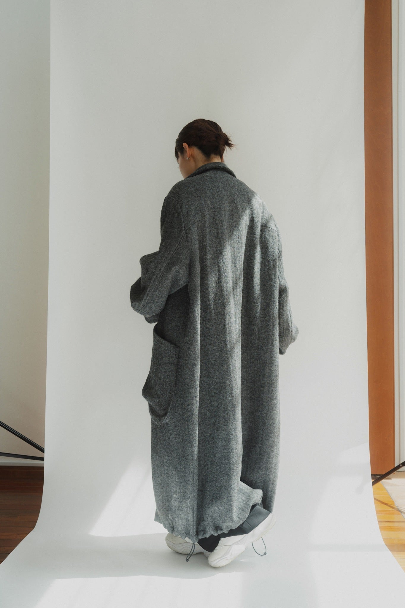 2way wool long coat(unisex)/gray | KNUTH MARF