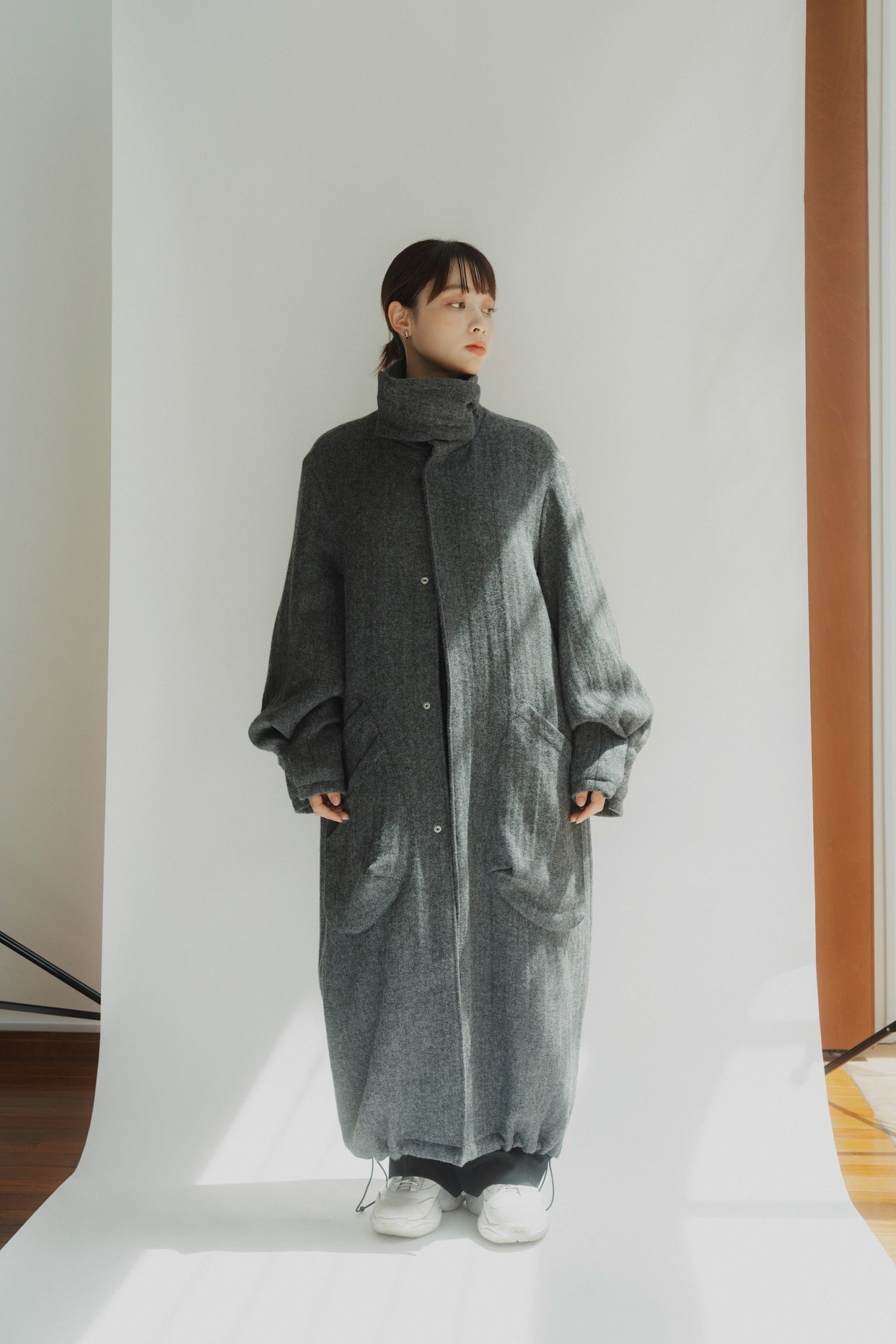 2way wool long coat(unisex)/gray | KNUTH MARF