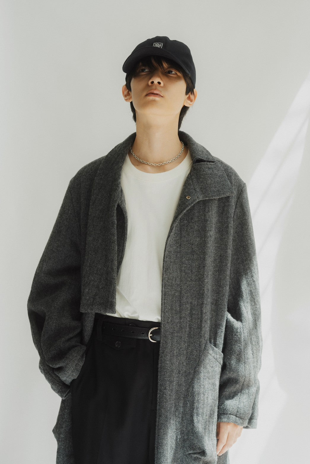 2way wool long coat(unisex)/gray | KNUTH MARF