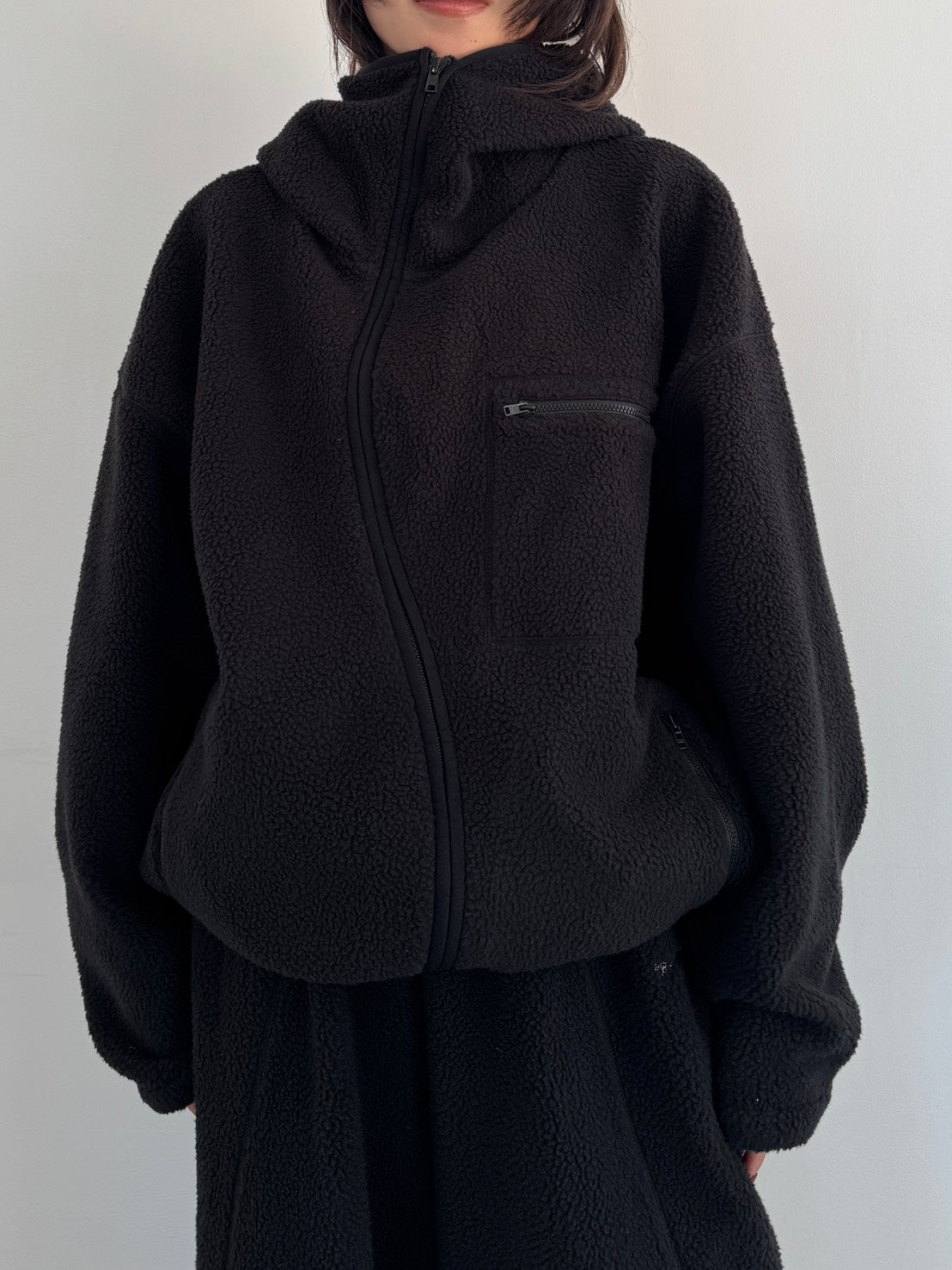 (仮商品名)ボアパーカー(unisex)/black