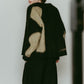 accent mohair cardigan(unisex)/black - KNUTH MARF