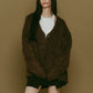 accent mohair cardigan(unisex)/brown - KNUTH MARF