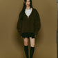 accent mohair cardigan(unisex)/brown - KNUTH MARF