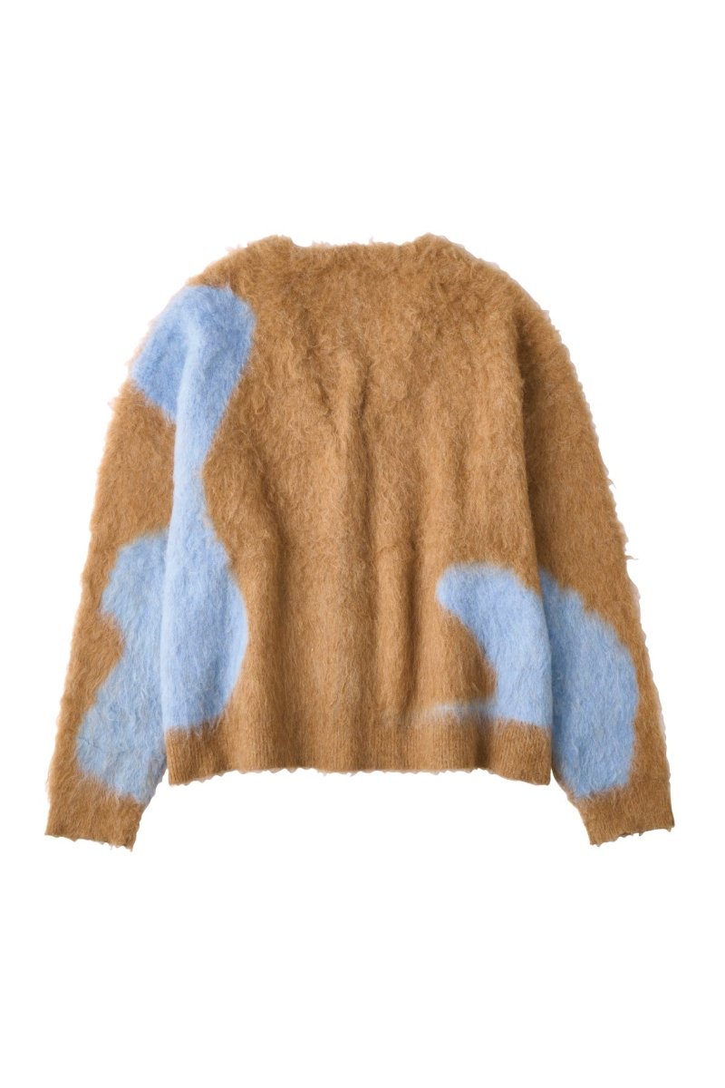 accent mohair cardigan(unisex)/camel - KNUTH MARF