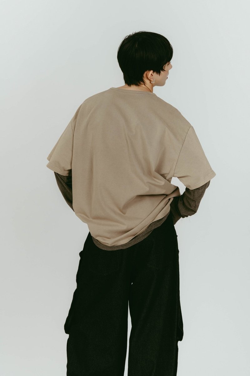AI future layered t-shirt(unisex)/beige - KNUTH MARF
