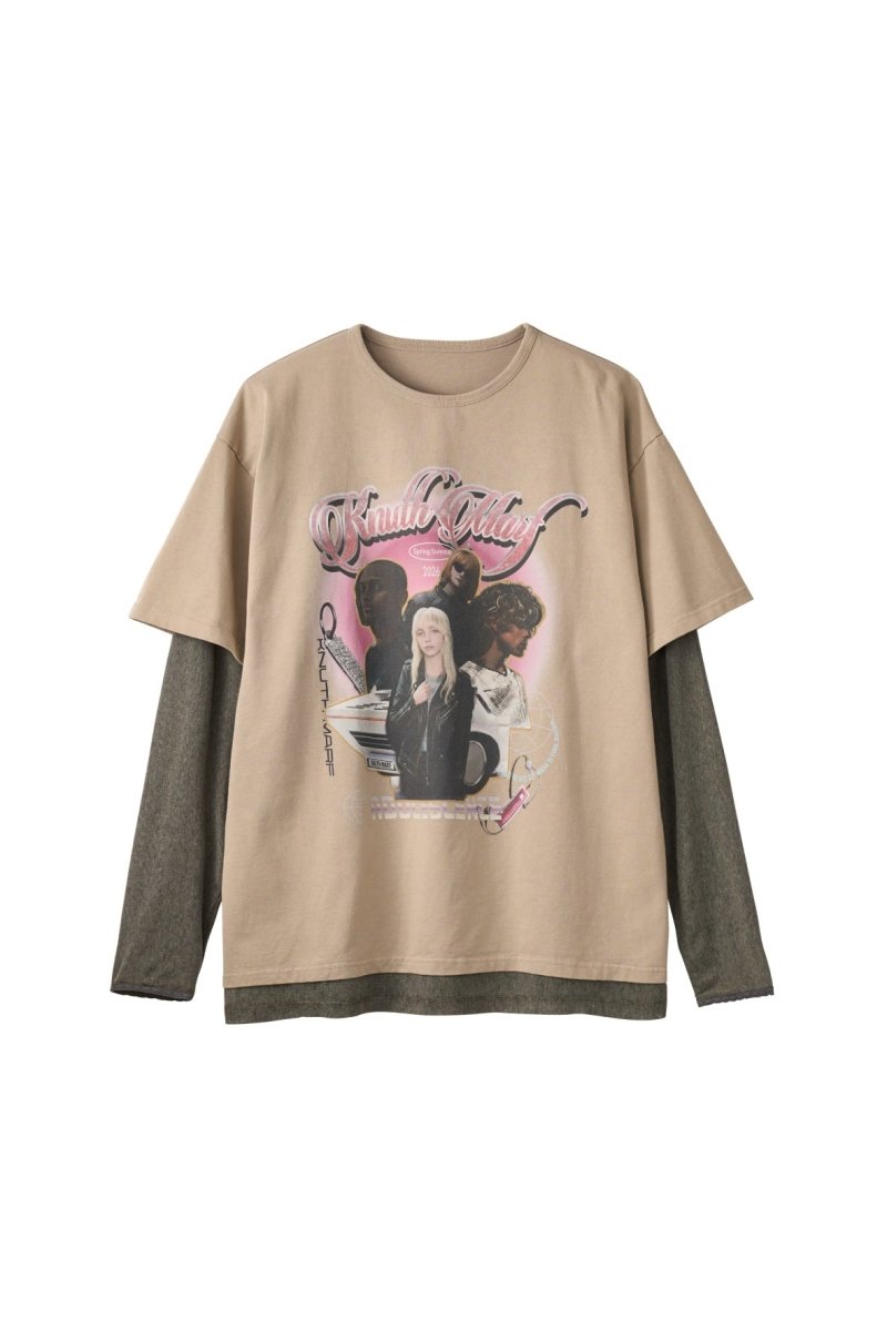 AI future layered t-shirt(unisex)/beige - KNUTH MARF