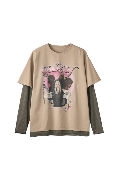 AI future layered t-shirt(unisex)/beige - KNUTH MARF