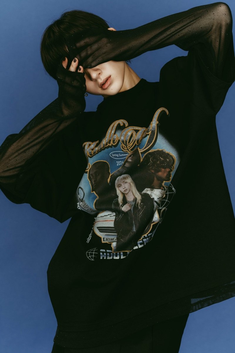 AI future layered t-shirt(unisex)/black - KNUTH MARF