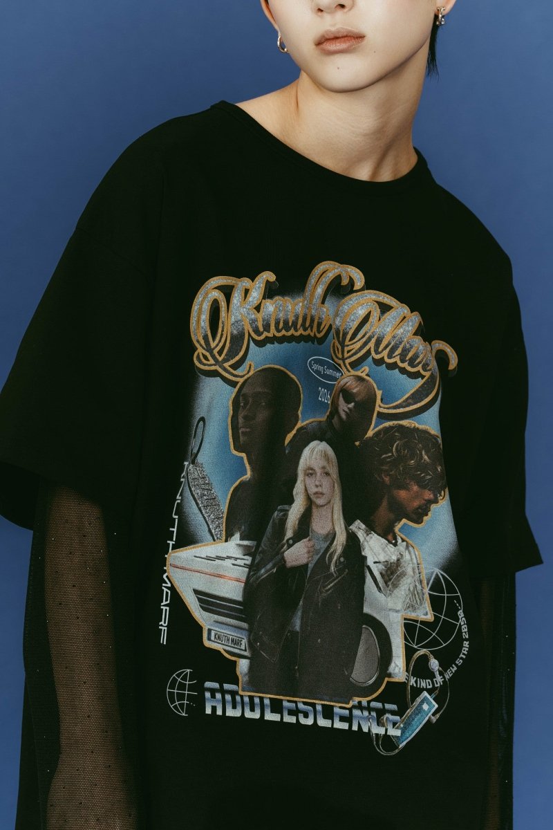 AI future layered t-shirt(unisex)/black - KNUTH MARF