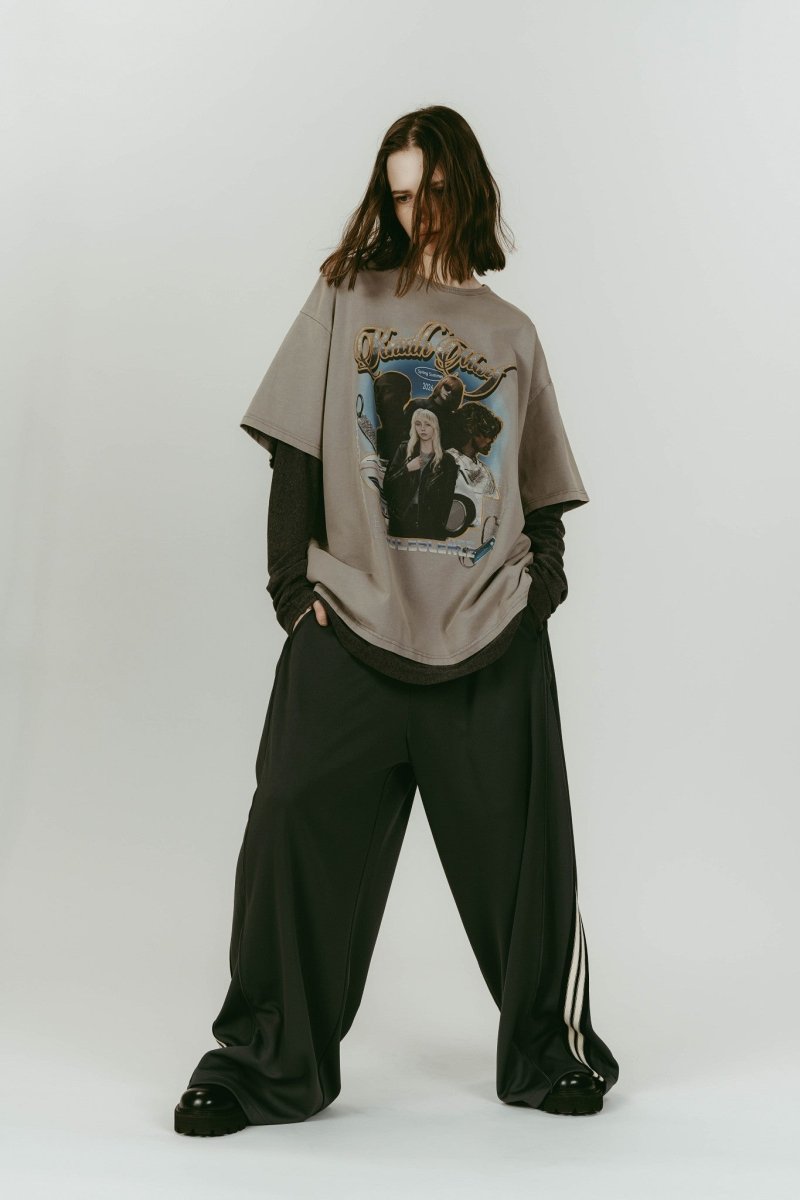 AI future layered t-shirt(unisex)/gray