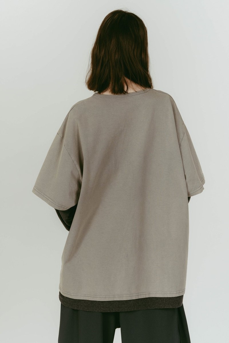 AI future layered t-shirt(unisex)/gray - KNUTH MARF