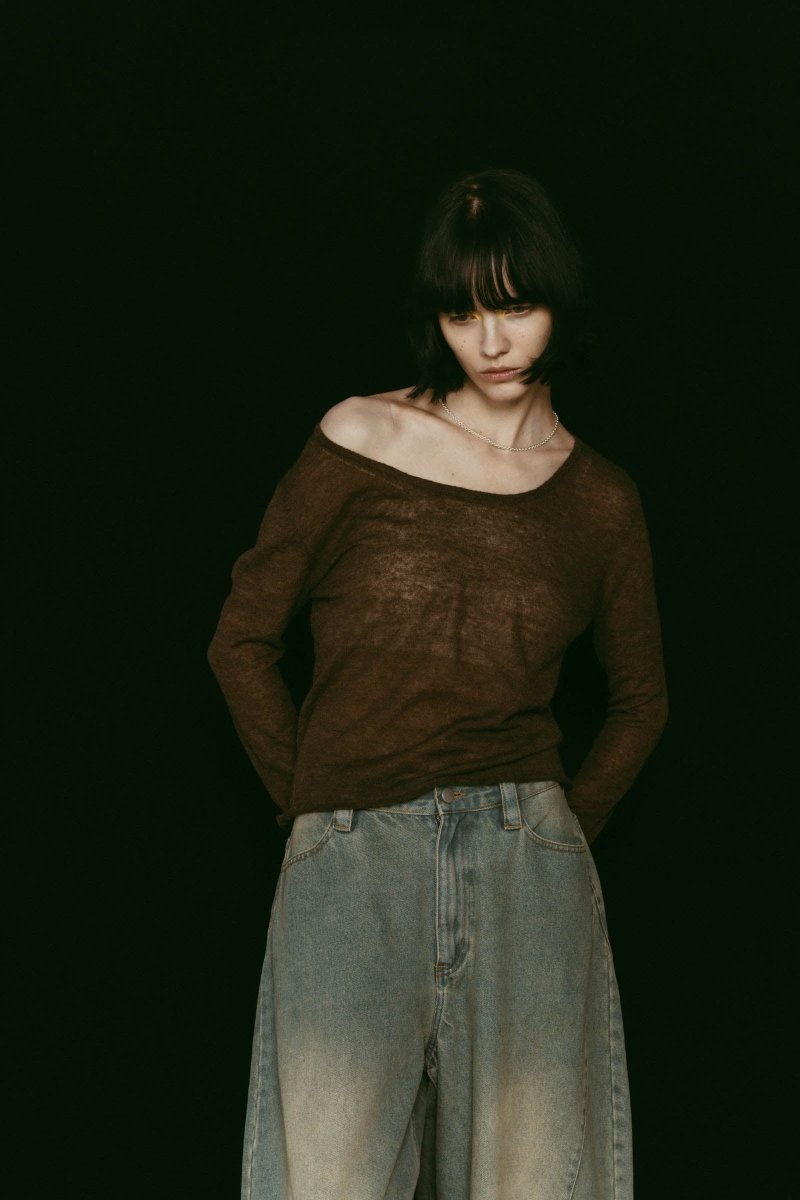 alpaca sheer knit/4color - KNUTH MARF