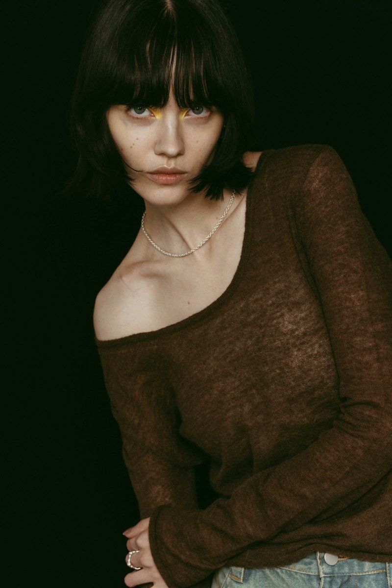 alpaca sheer knit/4color - KNUTH MARF