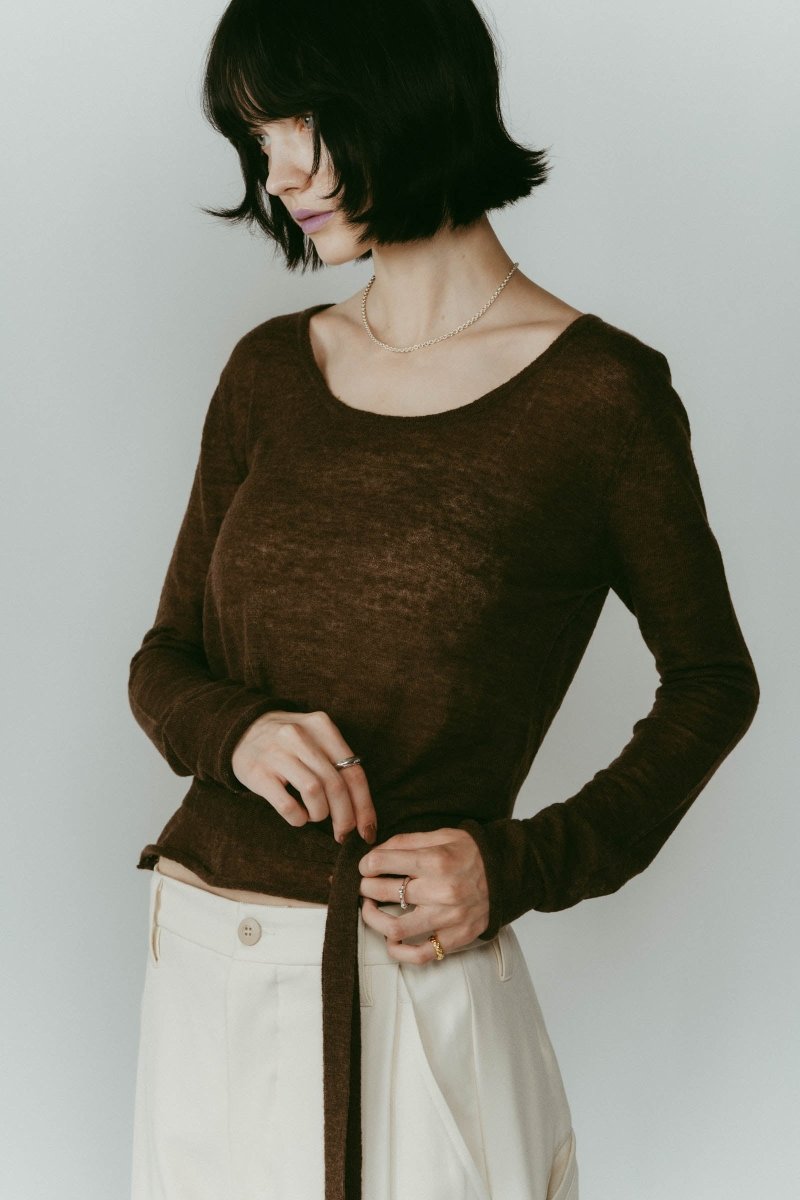 alpaca sheer knit/4color - KNUTH MARF