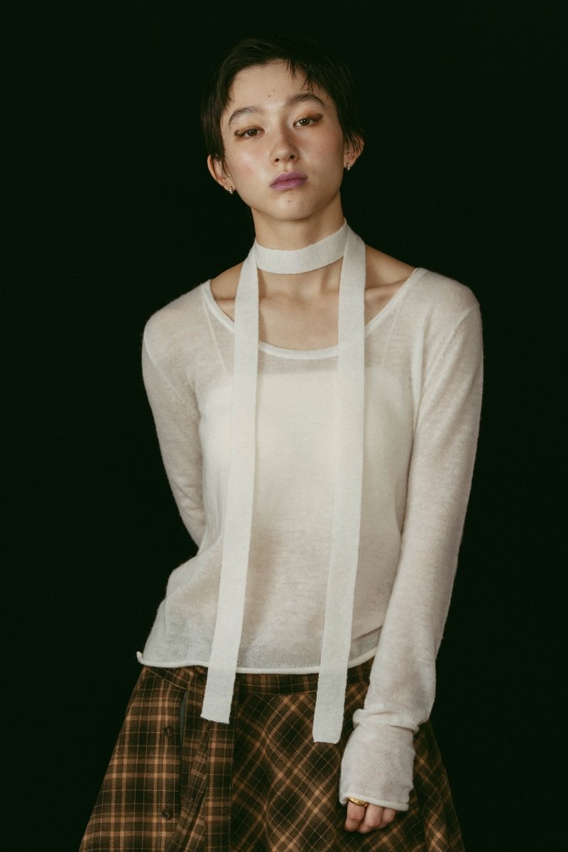 alpaca sheer knit/4color - KNUTH MARF
