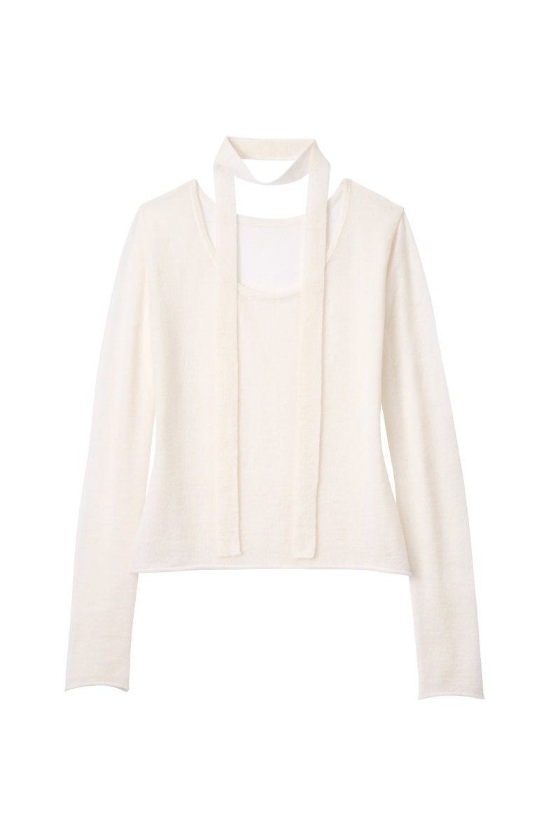 alpaca sheer knit/4color
