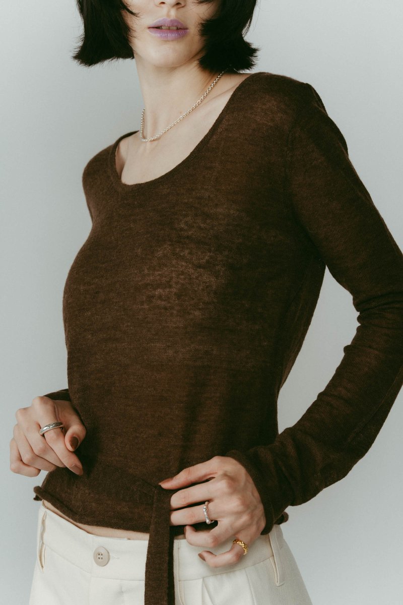 alpaca sheer knit/4color - KNUTH MARF