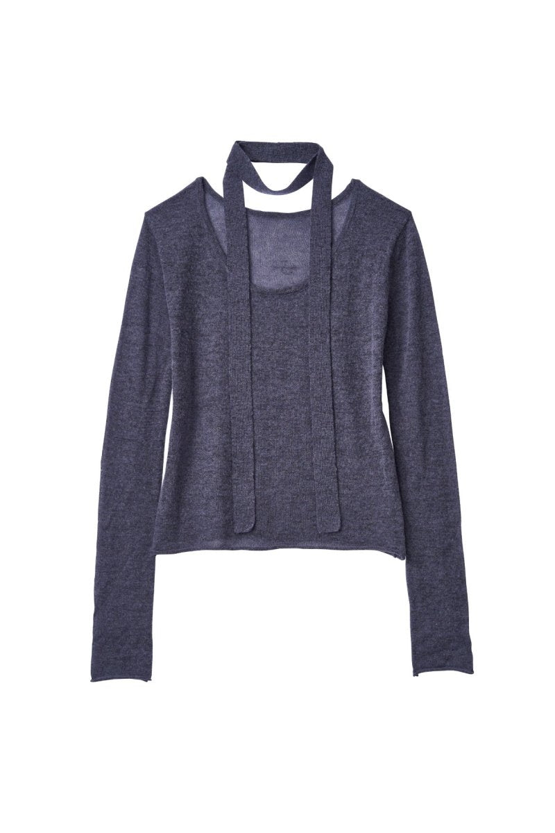 alpaca sheer knit/4color