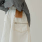 back label denim half pants/2color - KNUTH MARF
