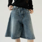 back label denim half pants/2color - KNUTH MARF