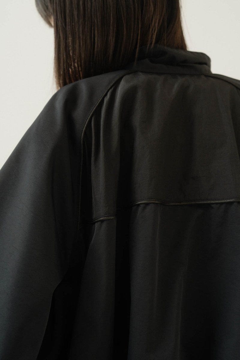 balloon sleeve nylon jacket/black - KNUTH MARF