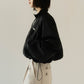 balloon sleeve nylon jacket/black - KNUTH MARF