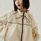 balloon sleeve nylon jacket/ivory - KNUTH MARF