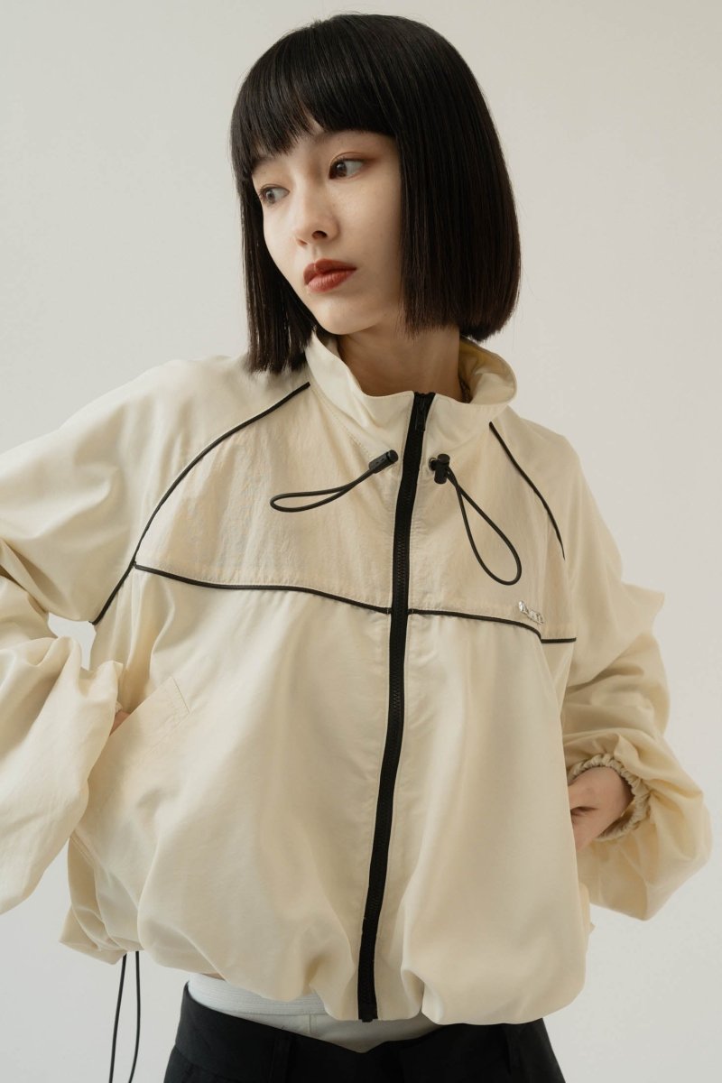 balloon sleeve nylon jacket/ivory - KNUTH MARF