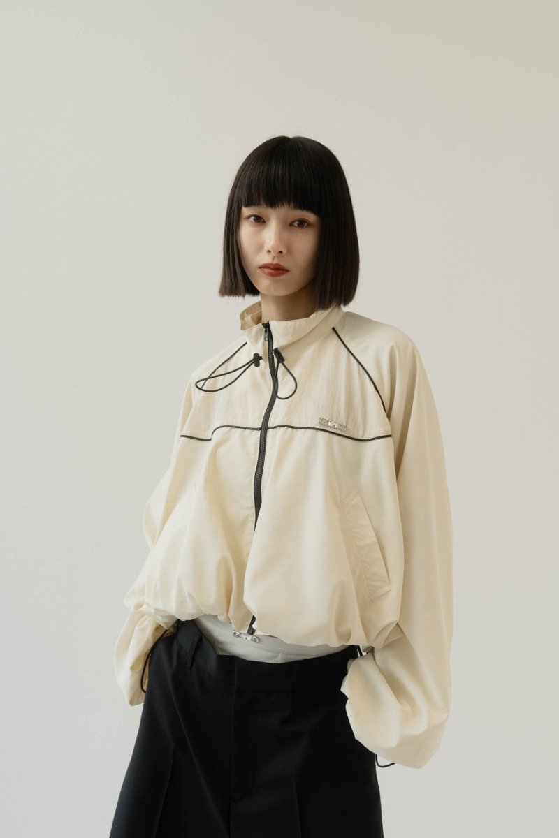 balloon sleeve nylon jacket/ivory - KNUTH MARF